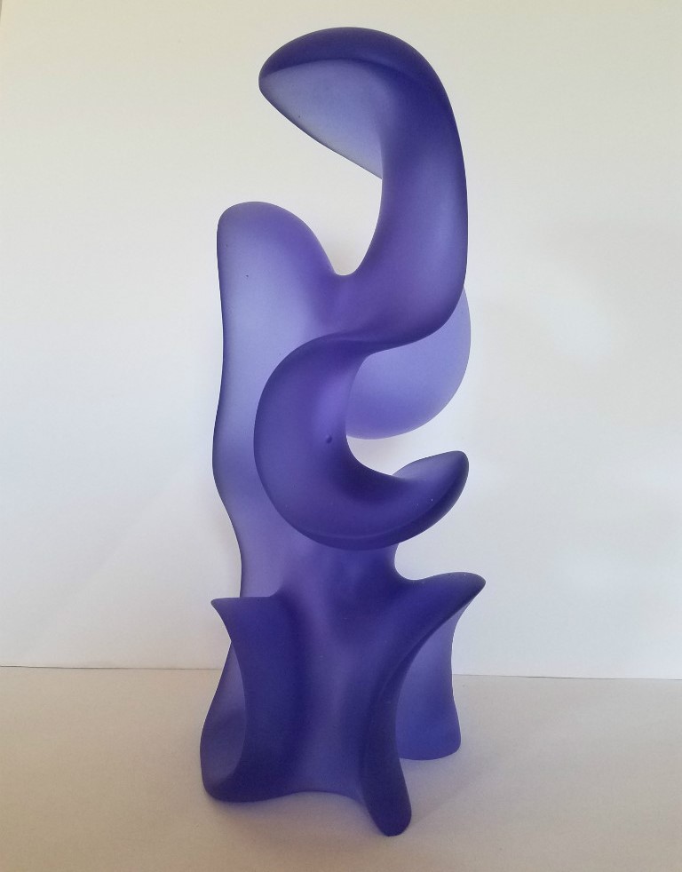 purple crystal sculpture
