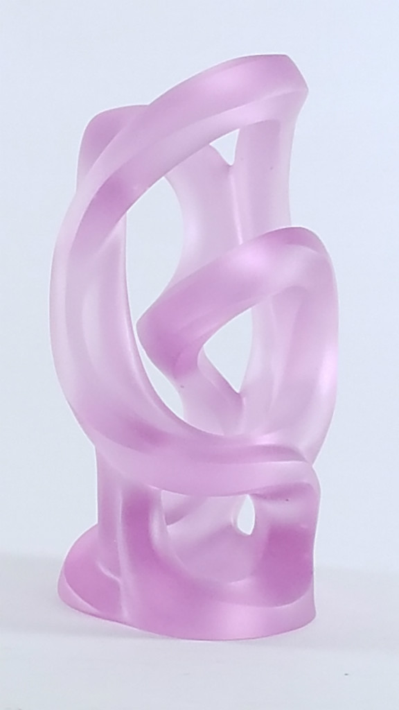 pink crystal sculpture