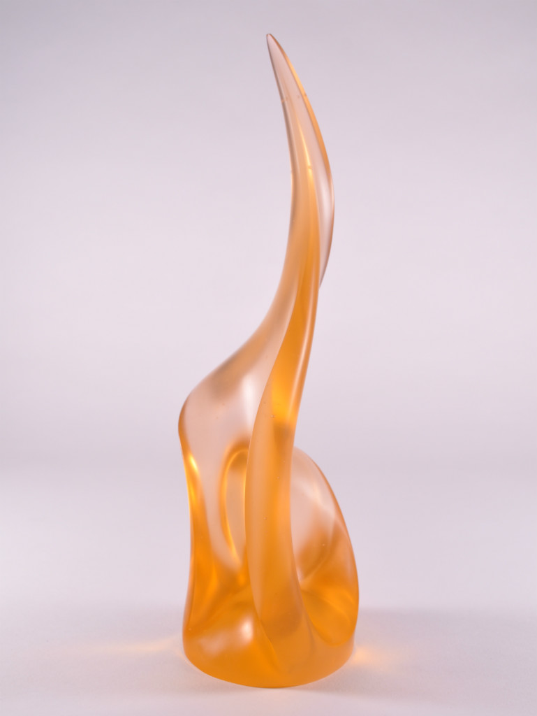 orange crystal sculpture