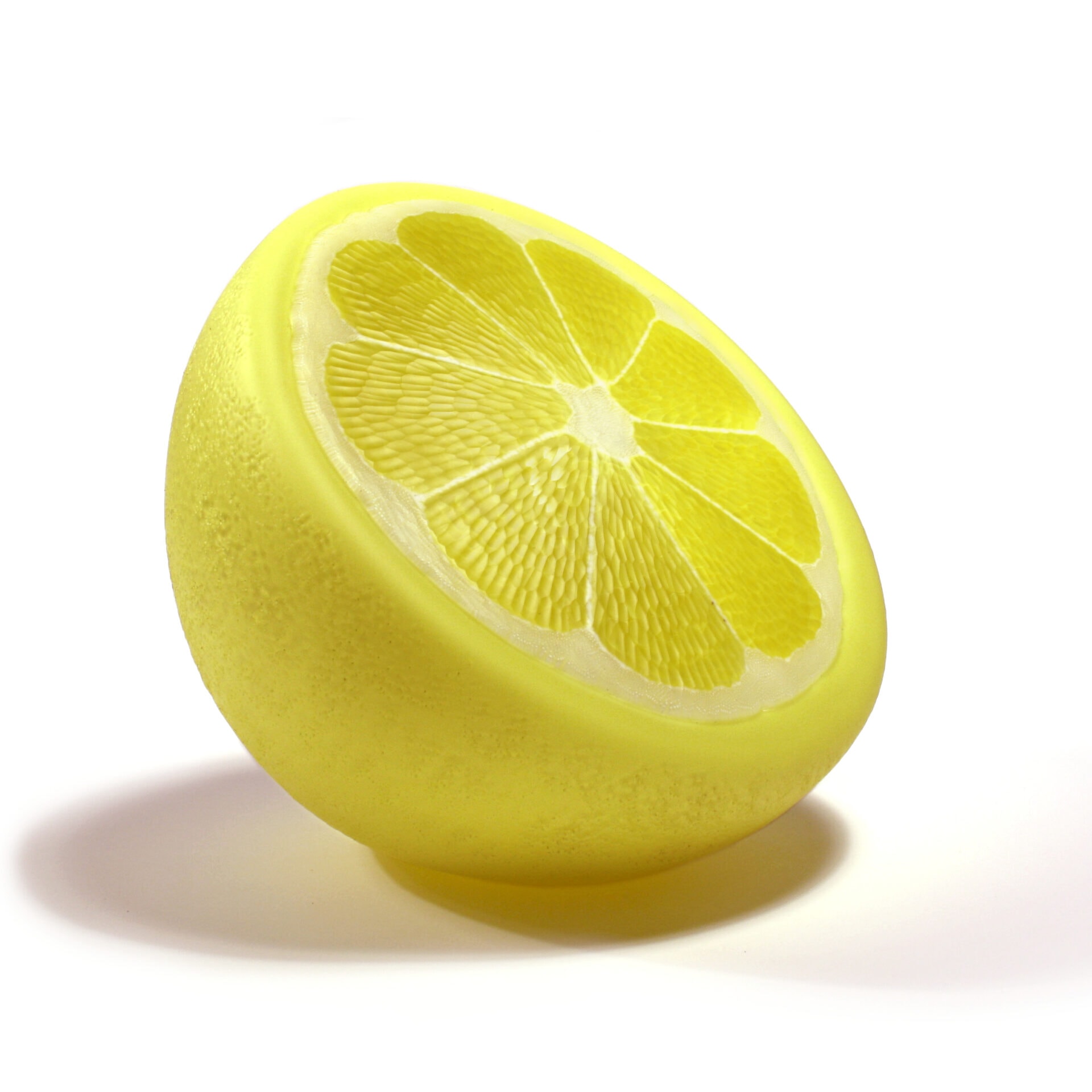 glass sculpture of a lemon