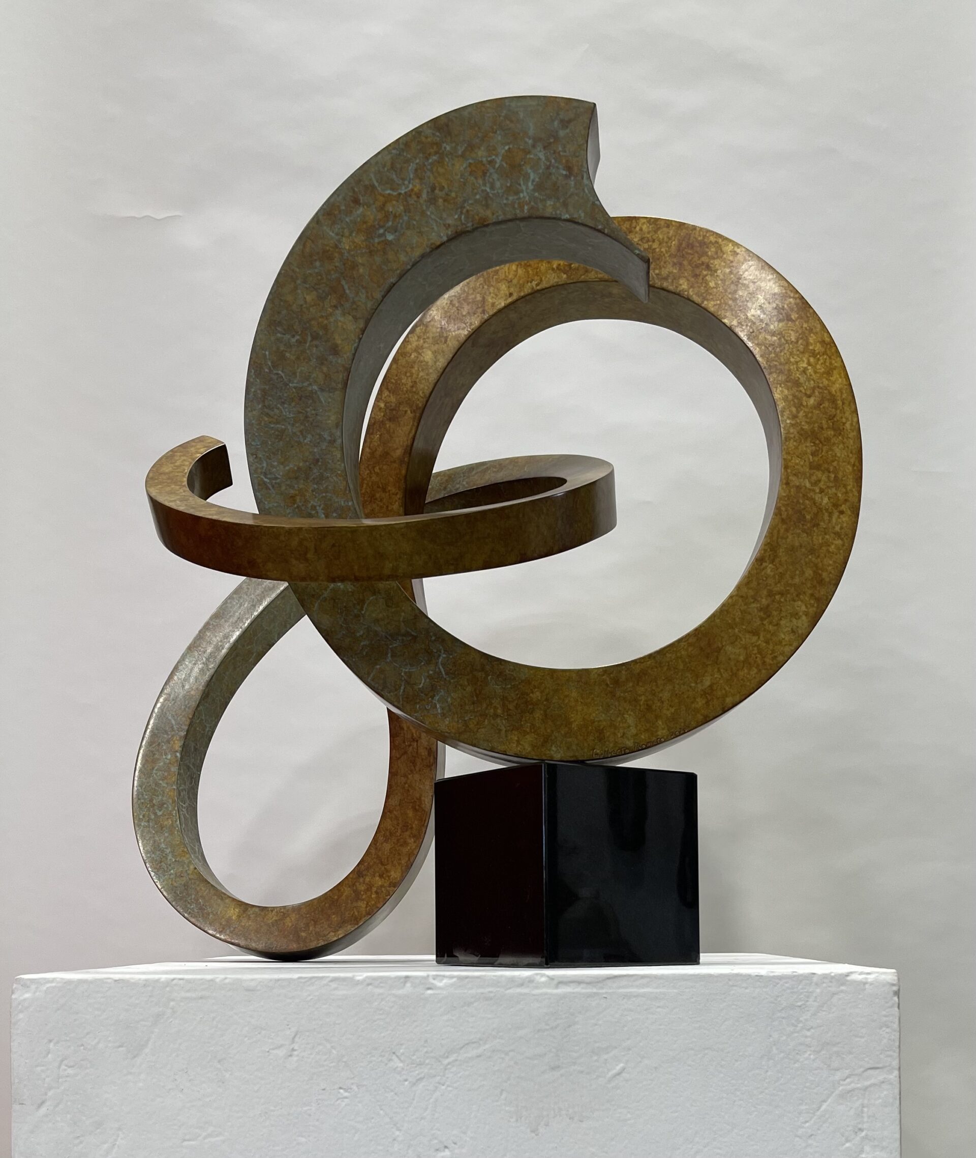 abstract swirl in bronze