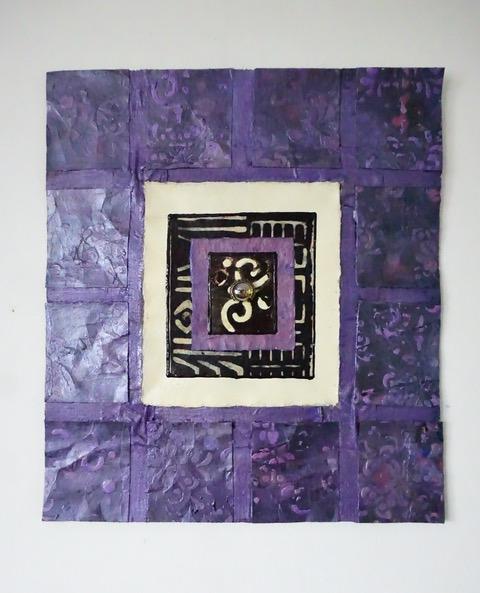 bright purple with brown center