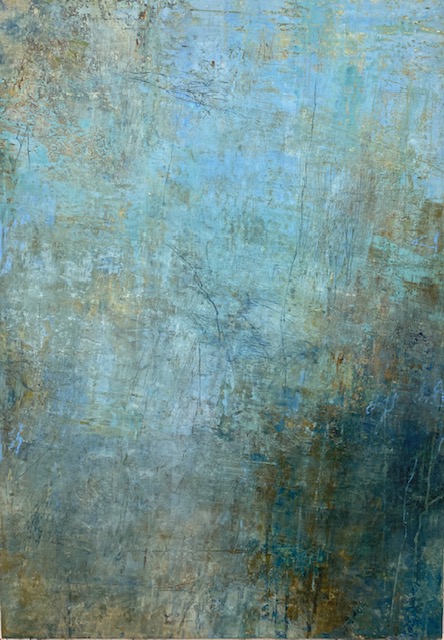abstract soft blue painting