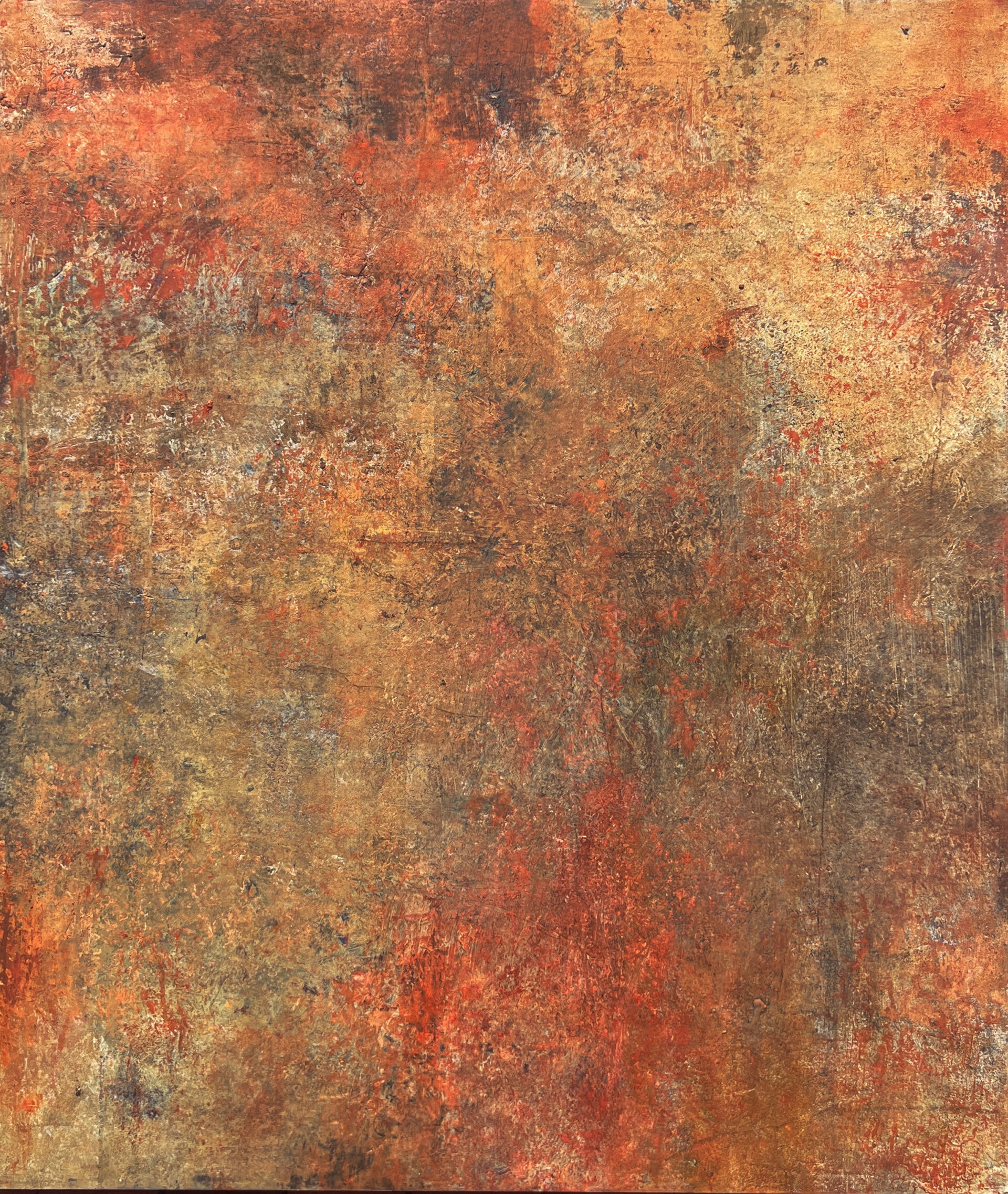 abstract with rust tones